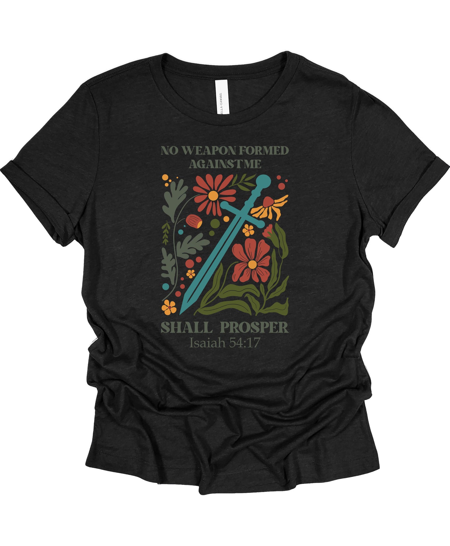 No Weapon Formed Women’s Fitted T-Shirt – Bold & Empowering Design