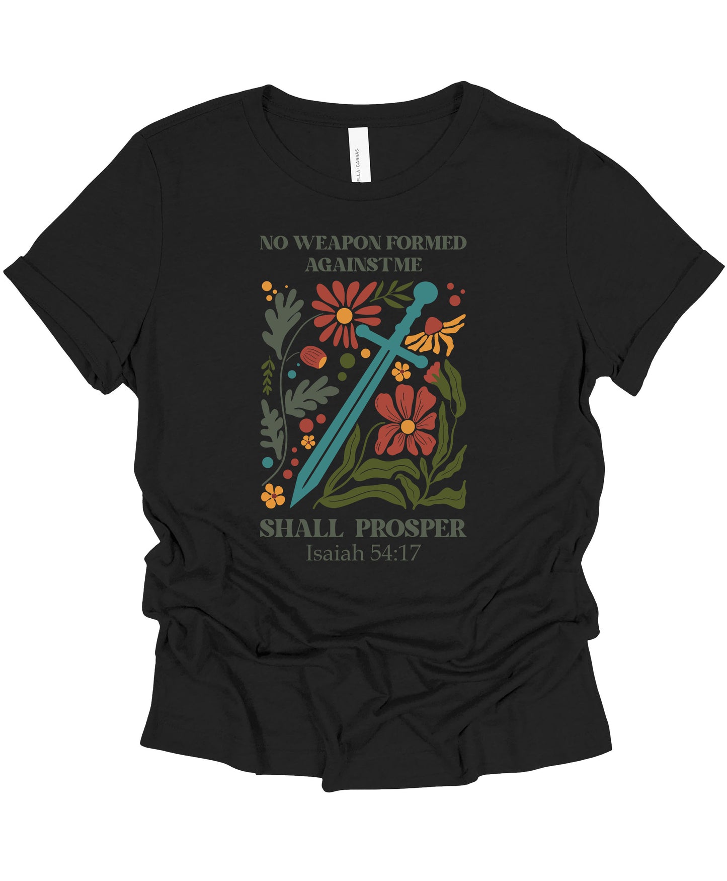 No Weapon Formed Women’s Fitted T-Shirt – Bold & Empowering Design