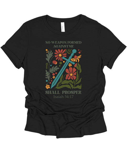 No Weapon Formed Women’s Fitted T-Shirt – Bold & Empowering Design