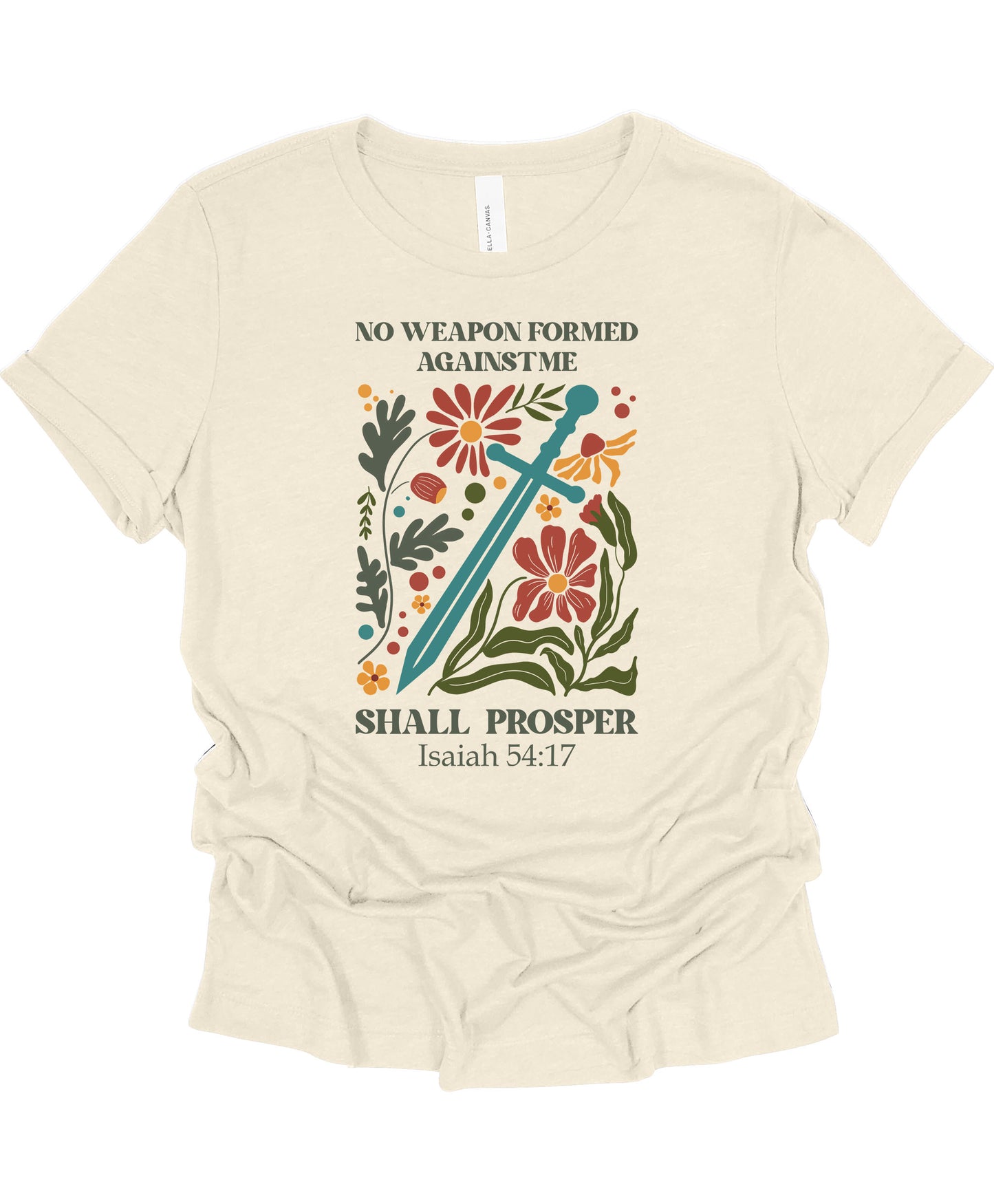No Weapon Formed Women’s Fitted T-Shirt – Bold & Empowering Design