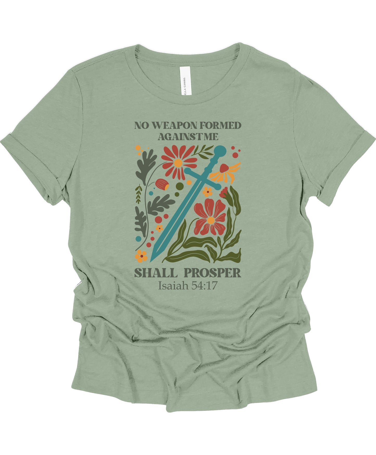 No Weapon Formed Women’s Fitted T-Shirt – Bold & Empowering Design