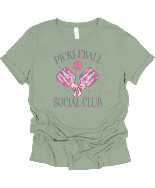 Pickleball Social Club Women’s Fitted T-Shirt – Bold, Colorful & Playful Design