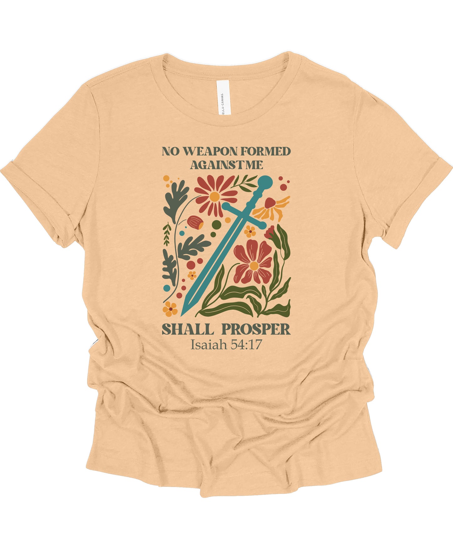 No Weapon Formed Women’s Fitted T-Shirt – Bold & Empowering Design
