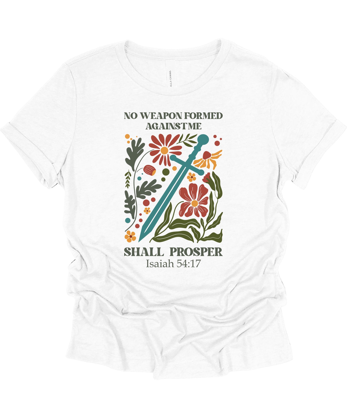No Weapon Formed Women’s Fitted T-Shirt – Bold & Empowering Design